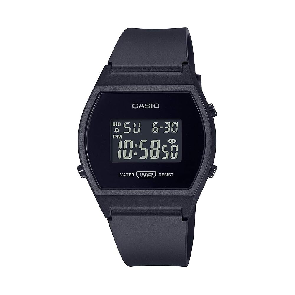 Casio LW-204-1BCF Sports Watch Black White Strap Adjustable Waterproof