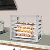 5 Tiers Stainless Steel Pan Rack - Commercial & Home Silver Restaurant Baking Tray Storage Organizer (20kg Per Shelf Capacity)