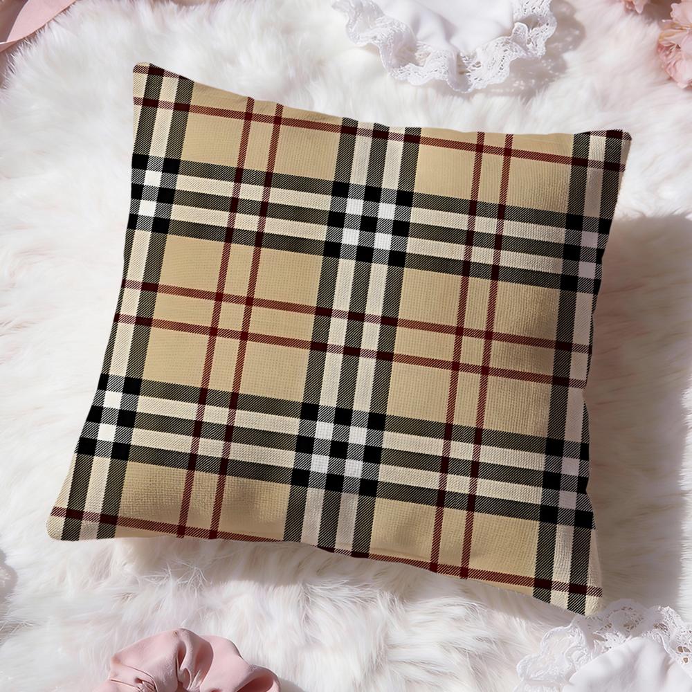 Checkered pattern Cushion Cover Premium Comfort Reversible Pillow Cove Two in One Design for Any Room Car Interior