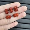 Red Agate Nan Hong Lion & Nine-Tailed Fox Beads for DIY Bracelets