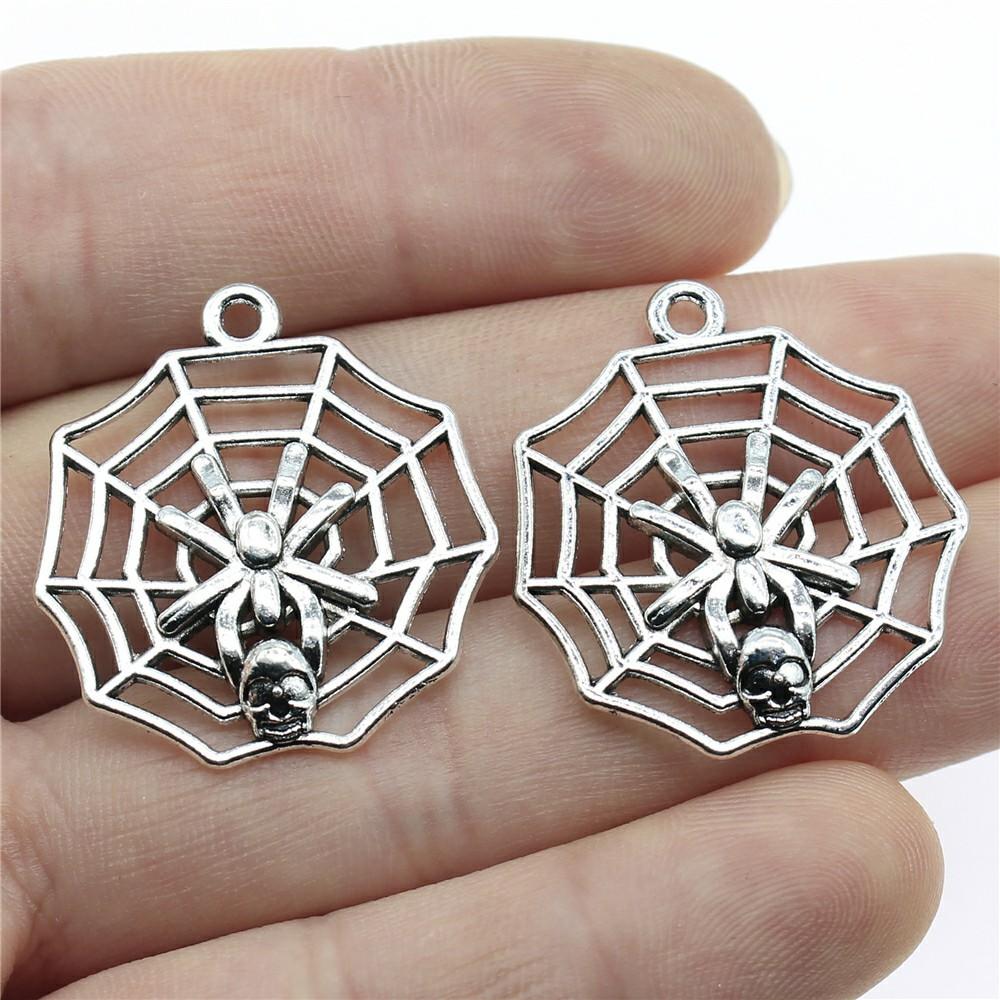 10pcs Spider Charms For Halloween Jewelry Making Halloween Decoration Handmade Craft Accessories