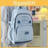 Letter Pattern College Fashion Backpack With Padded Straps For School Travel And