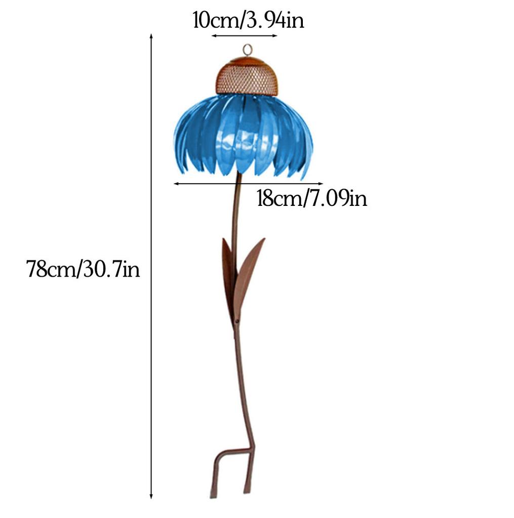 Creative Sensation Coneflower Bird Feeder Outdoor Garden Flower Yard Decor