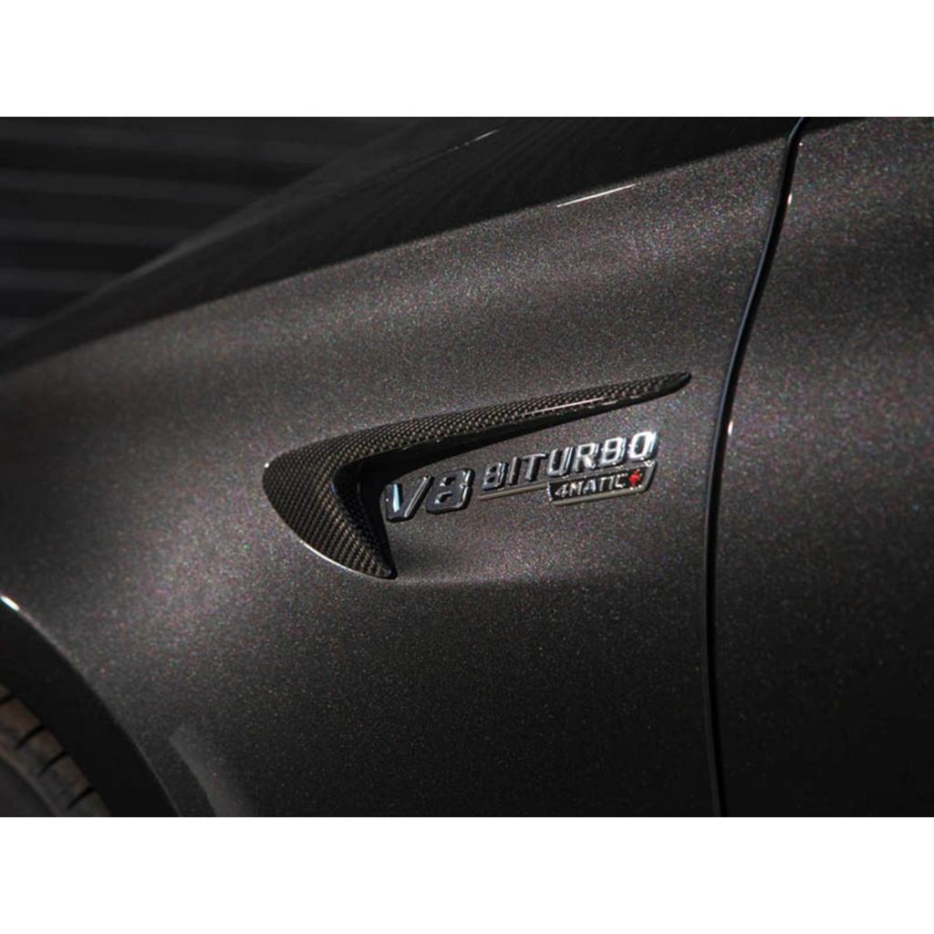 2 szt. 3D ABS V8 Biturbo 4matic Logo Litery Samochód Błotnik Boczny Emblemat Odznaka Naklejka Nawiew Samochodowy Ozdoba Błotnika Naklejka