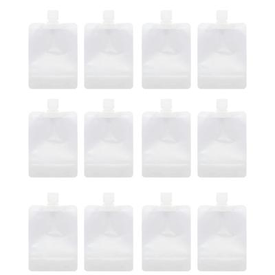 12 Pcs Stand Up Empty Packaging Bags Portable Travel Liquid Clear Plastic Empty Packaging Bag