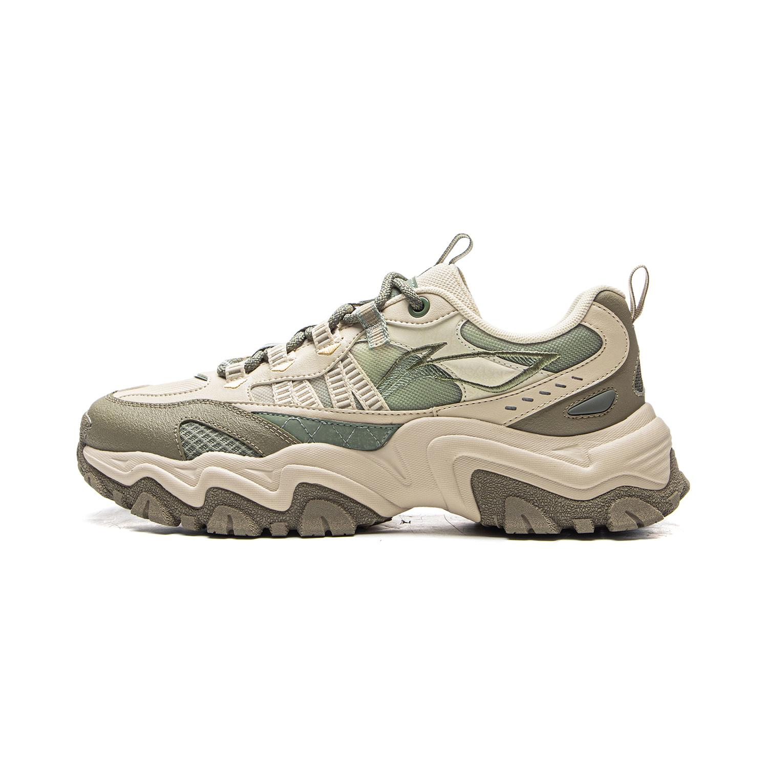 

Li Ning Shan Xing Slip Resistant Abrasion Resistant Support Low top Chunky Sneakers Men s Beige Green AGCV247-1 42