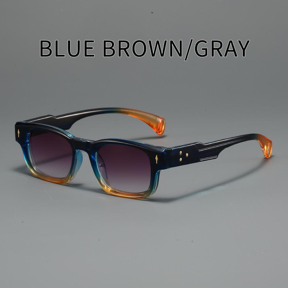 New Fashionable HD Square Frame Men's Reading Glasses Retro Outdoor Neutral High Quality Multi Color Anti Blue Light Glasses