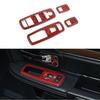 For Dodge Charger 11+/RAM 1500 10-17 Window Lift Switch Cover Trim Red Carbon