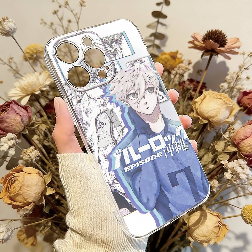 

Blue Lock Nagi Seishiro Phone Case For iPhone 17 16 15 14 13 12 11 Mini Pro Max Plus Transparent Cover iPhone14Pro