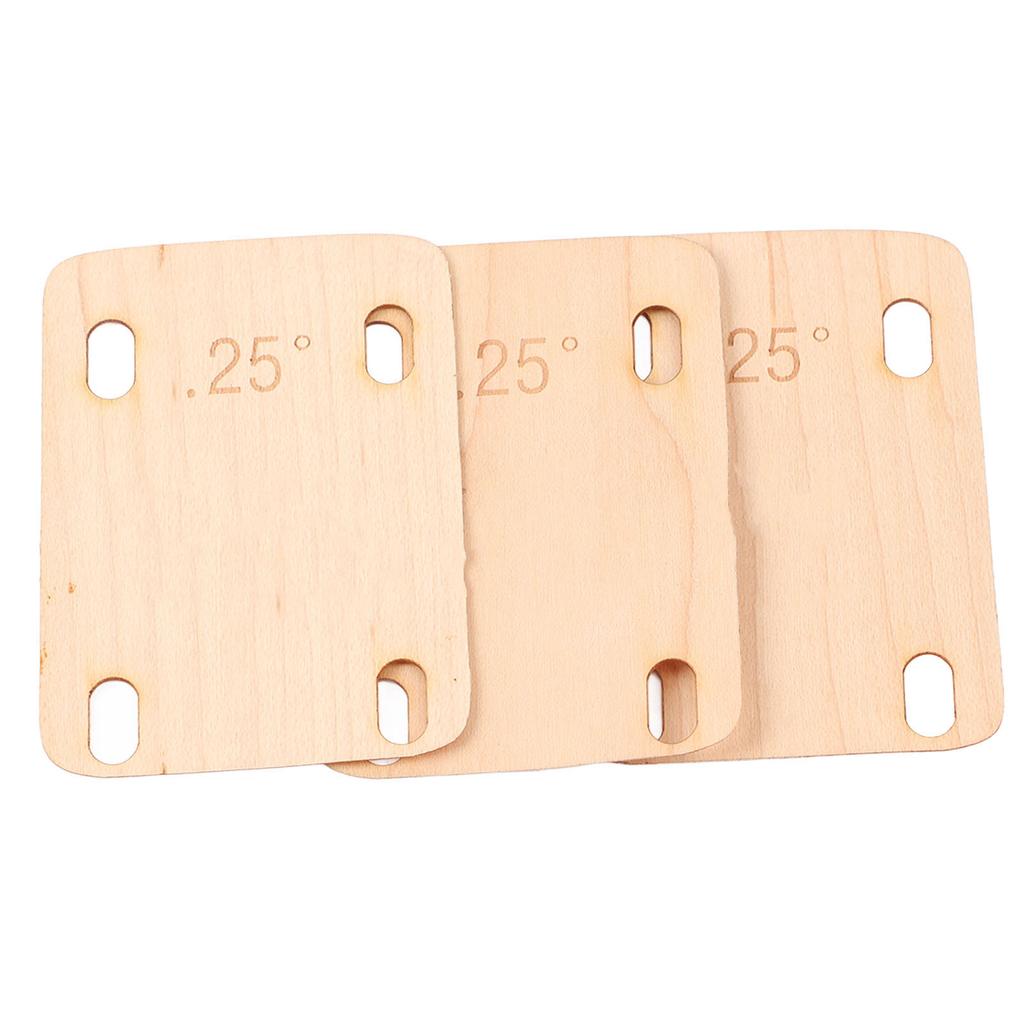 Electric Guitar Neck Shim Maple Wood Neck Shim Spacer Instrument Accessory for Replacement 3pcs