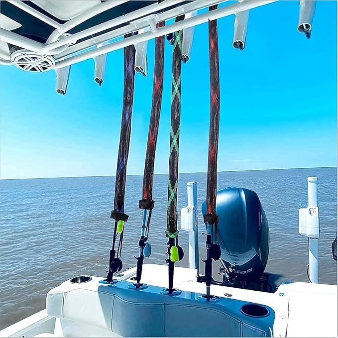 Fishing Rod Rod Fishing Rod Sleeve Fishing Rod Expandable Protective 5 Rod 5 Colors X 2 Sets [Friendship] Covers, Bags, 10-Piece Set, 170cm, 190cm,