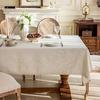 Tablecloth Waterproof Oil-Proof French Retro Style Rectangular Dining Table Cover with Tassels Crochet Patterns Home Kitchen Restaurant Decor