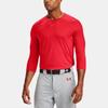 Under Armour Solid Color Moisture-Wicking Breathable Crew Neck Three-Quarter Sleeve T-Shirt Men tops Red 1356800-600