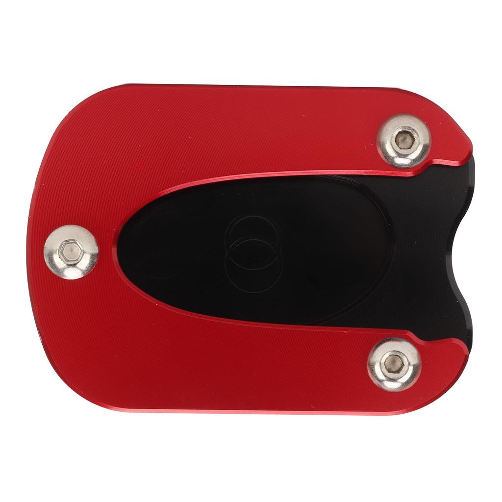 Motorcycle Kickstand Pad Aluminium Alloy Sidestand Foot Rest Replacement for Enfield Meteor 350 2021‑2023 Red