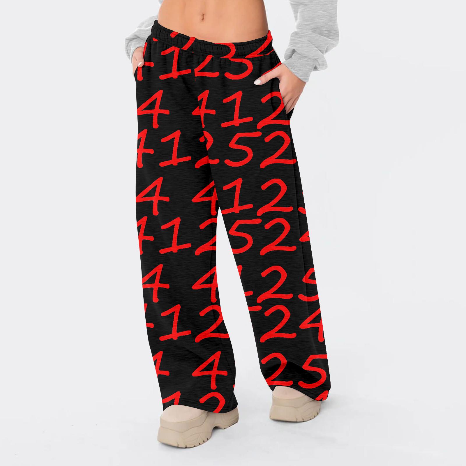 

Женская рабочая одежда, спортивные штаны, повседневные свободные флисовые брюки для бега с высокой талией, женские спортивные штаны, повседневные брюки, штаны для йоги, домашняя одежда M красный