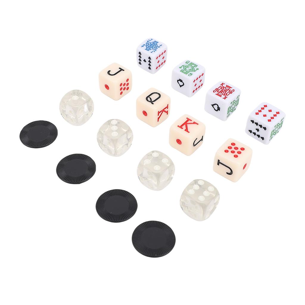 6 Sided Dice Impact Proof Fun Educational 0.63 X 0.63 X 0.63in Plastic Colorful Disc for Board