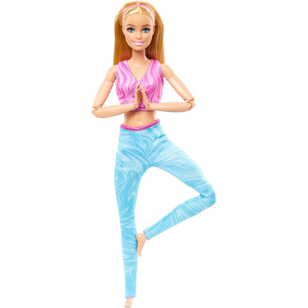 

Barbie Cute Pose Doll House Pink Blue Dress-Up Doll for Ages 3 and Up