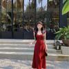 Gentle wind white suspender halter dress children's summer 2026 new seaside film fairy beautiful long dress