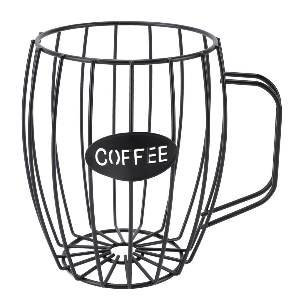 Coffee Pod Holder Iron Metal Beer Cup Shaped Coffee Capsule Storage Basket Organizer for Counter Cof
