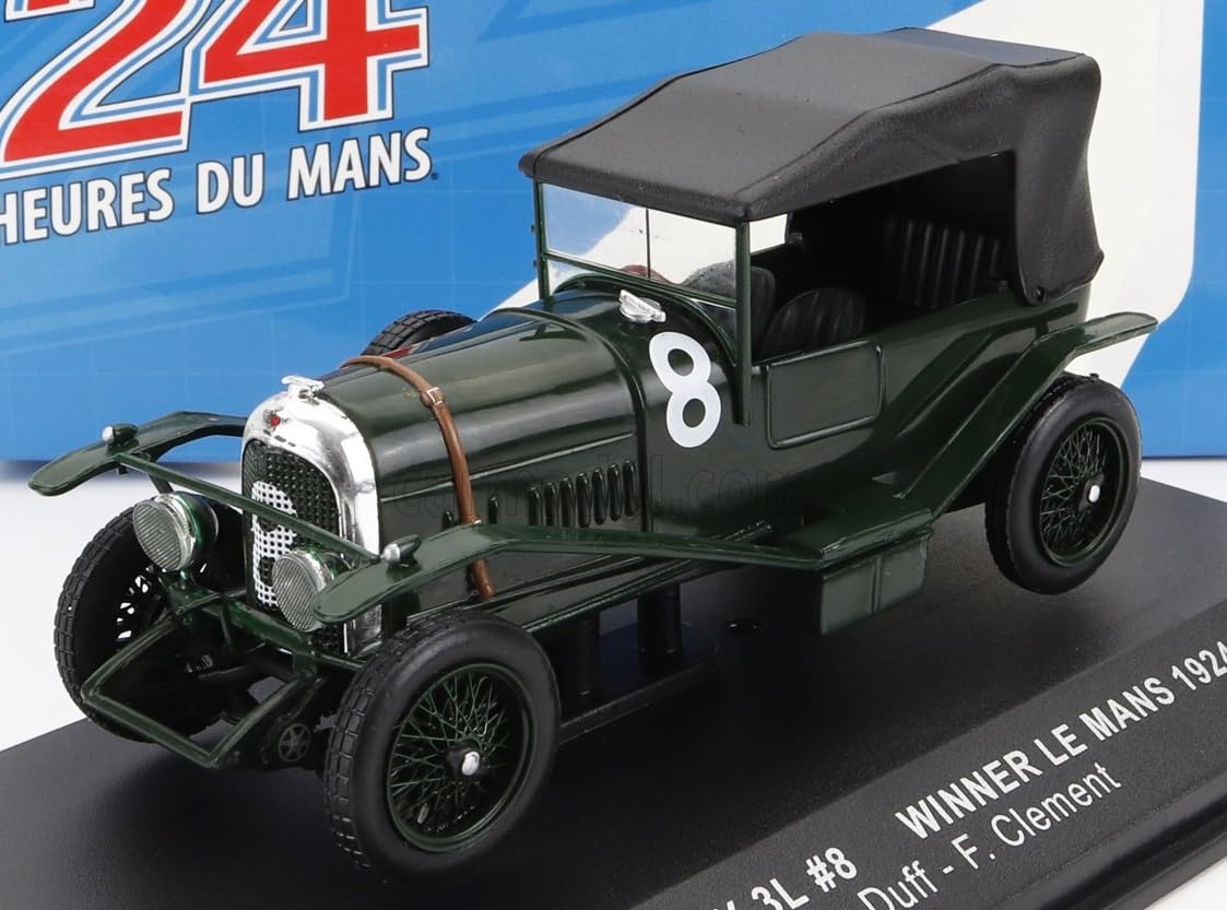 

IXO Миниатюрная машина Bentley BENTLEY Победитель гонки 24 часа Ле-Мана 1924 1/43 3.0L Дж. ДАФФ - Ф. КЛЕМАН №8 зелёный
