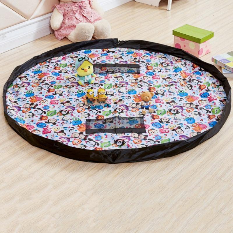 

Сумка для быстрого хранения детских игрушек, водонепроницаемая двухслойная сумка из ткани Оксфорд, портативная сумка для хранения с лучом, строительный блок, отделочный игрушечный коврик Diameter 150cm