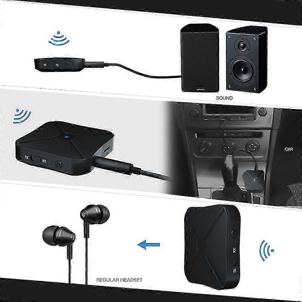 Bluetooth Transmitter Receiver Adapter 2 In 1 Wireless Audio Converter