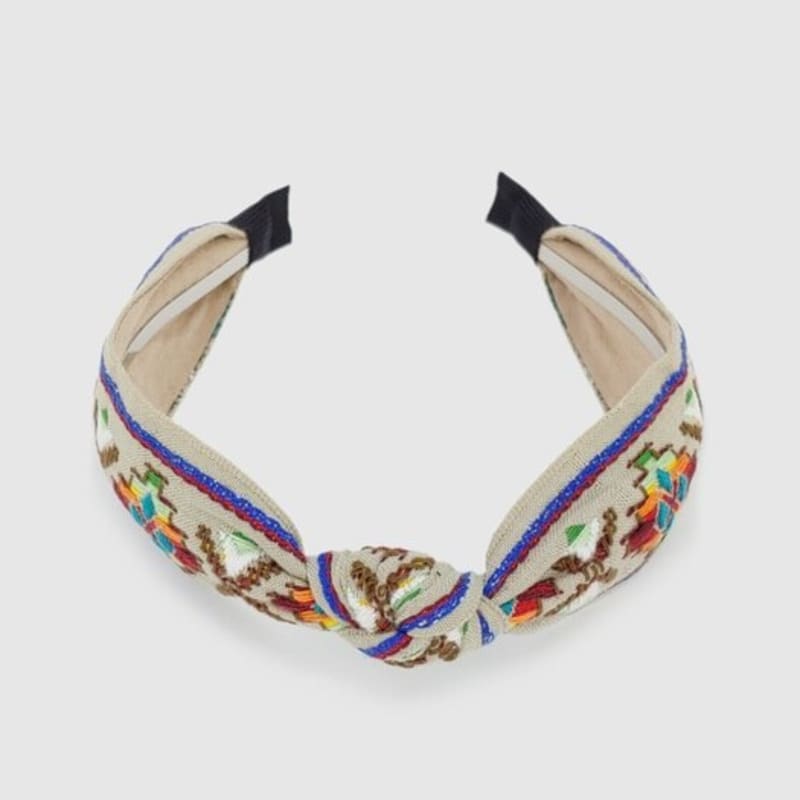 LALA Bohemian Imported Lace Hairband L-Beige