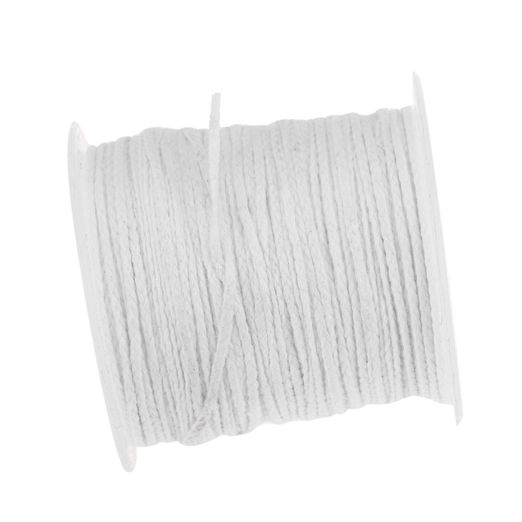 Wick , Brand New Cotton Braid Candle Wool, 61M Roll for   Oil Lamps, No Wax