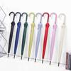 Large Windproof Umbrella: 16-Rib, Long-Handle, Solid Color, Automatic, for Women & Men