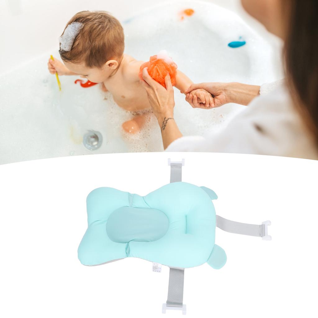 Baby Bath Cushion Pad 3 Points Support Floating Mat Slipless Mesh Seat Shower Bath Tub Pad For Newborn Infant