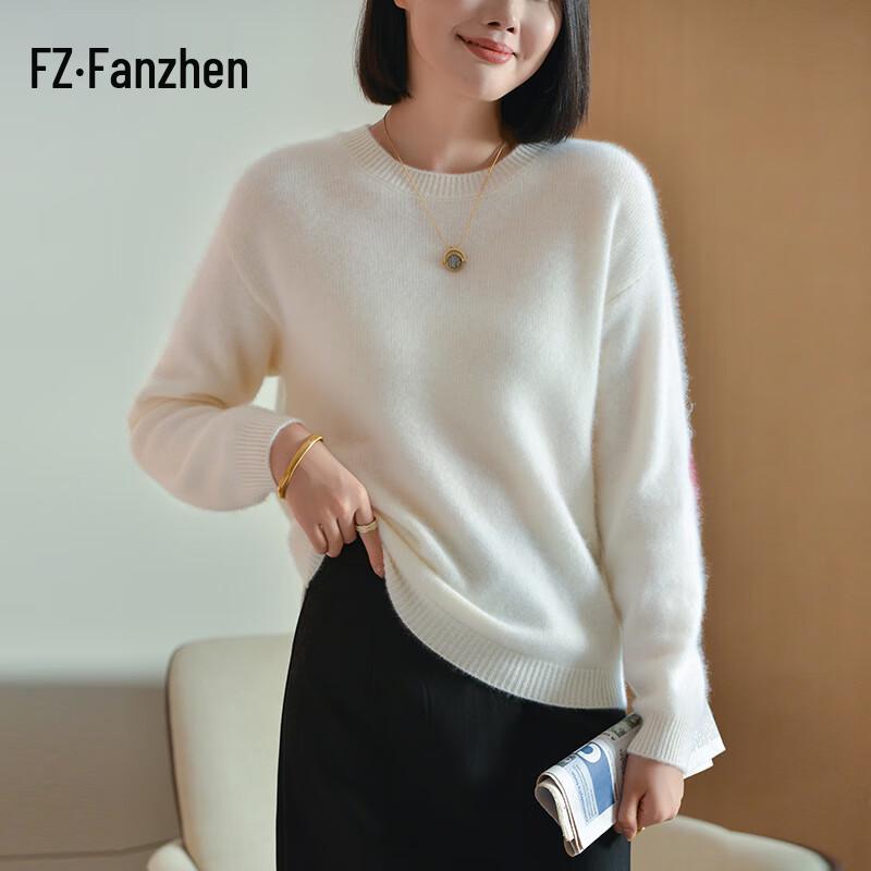

Fanzhen Women s 100% Wool Knit Sweater S