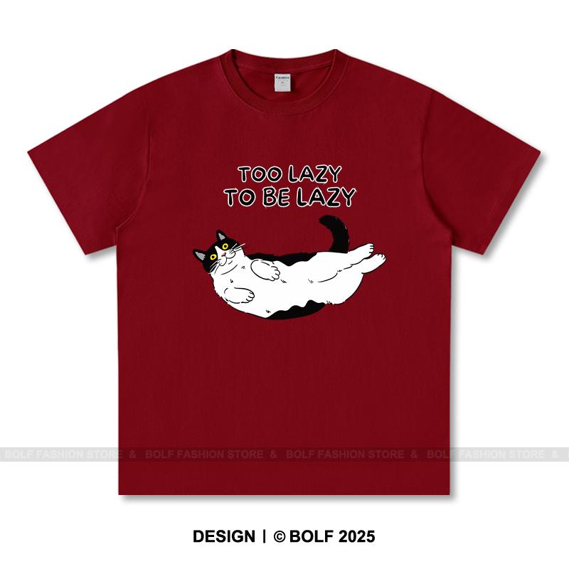 Women's Too Lazy To Be Lazy Printed T-Shirt 100% Cotton Oversized Paradox Graphic Tees for Men Summer Tops Ironic Streetwear