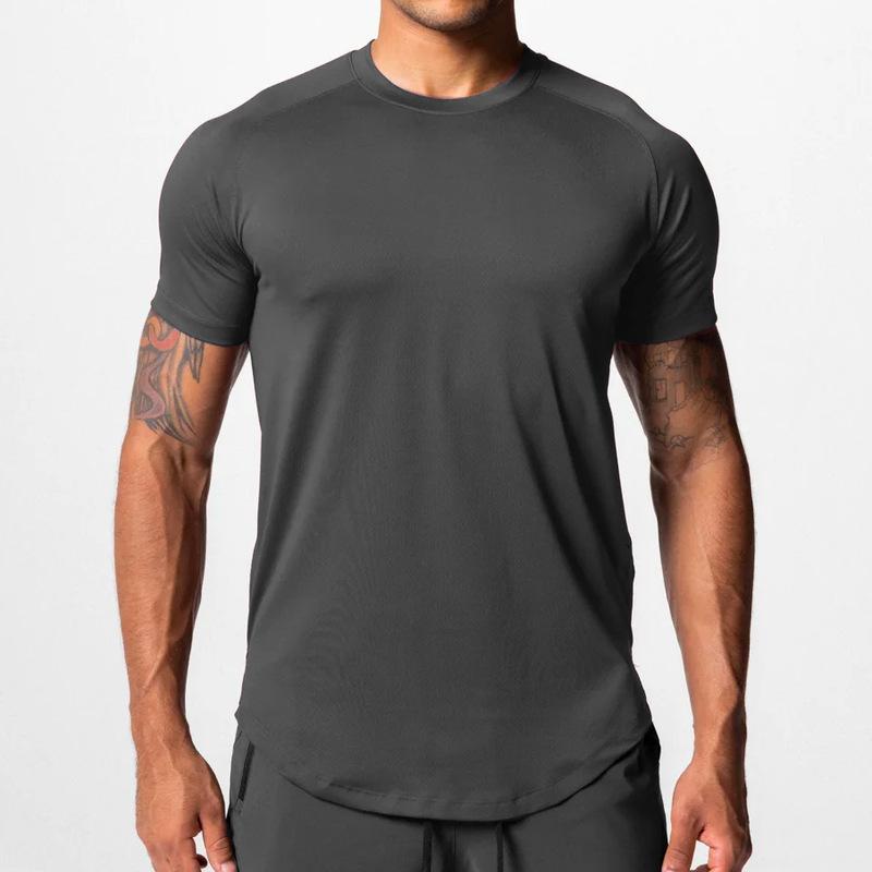 Crazy Muscle Men's Fitness Short Sleeved T-shirt Sports Mesh Quick Drying Breathable T-shirt
