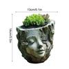 Donica głowa Donice głowa Donica na sukulenty Żywica Uroczy wazon Pojemnik Dekoracje do domu Doniczka Dekoracja podwórka Statua ogrodowa