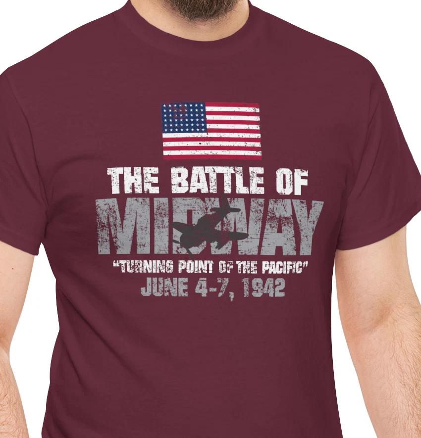 

The Battle of Midway Turning Point of The Pacific Distressed T shirt L