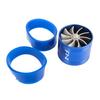 Air Intake Turbo Turbocharger Fuel Gas Saver Fan Blue