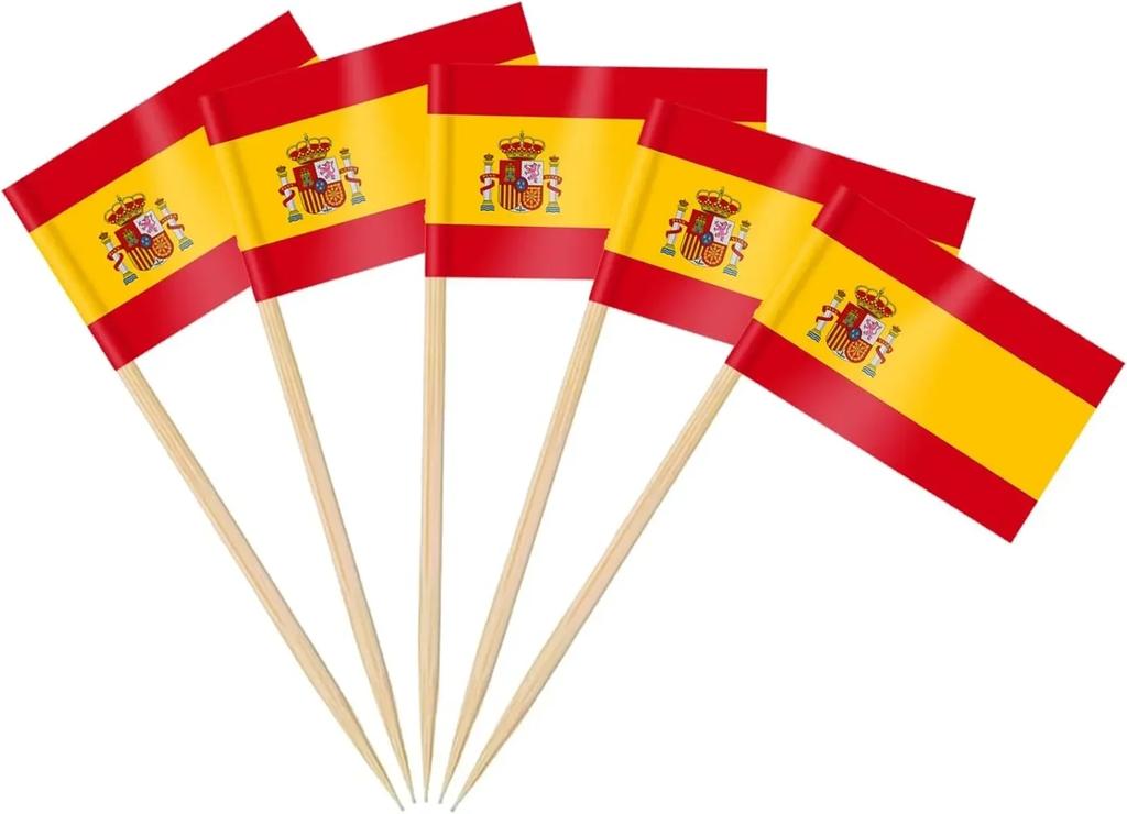 Thailand Toothpick Flags Picks, 100 Pcs Small Tiny Croatia Cupcake Toppers Stick Flags Double-sided for World Cup, National Day
