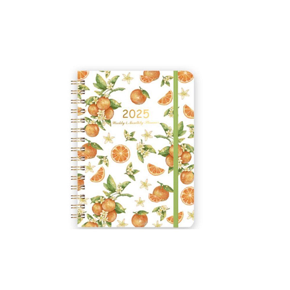Monthly 2025 English Agenda Book Loose-leaf Coil A5 Schedule  Planner  Agenda
