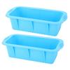 2PCS Large Ice Block Molds Reusable Silicone Ice Tray Freezer Ice Container for Ice Bath Refrigerator Blue