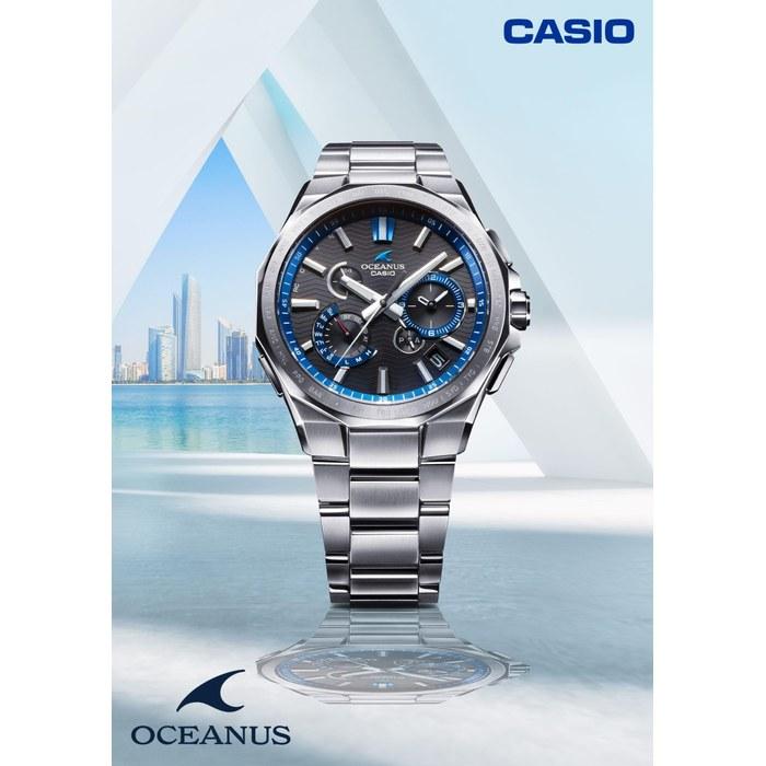 Orologio da uomo Casio Oceanus OCW-T6000-1AJF, Argento/Nero