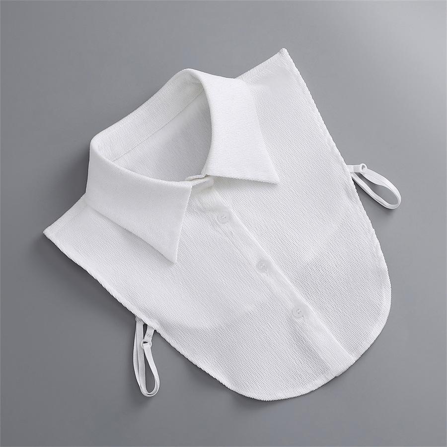 Mens Lapel Fake Collar Women Front Tie Ladies White Half Shirt Detachable Collar Formal Business Lapel False Collar Accessory