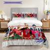 Portugals Golden Trio Football Legends Three-piece Set (1 * Duvet Cover + 2 * Pillowcase, Without Core) 2D Flat Bedding Set Soft and Comfortable