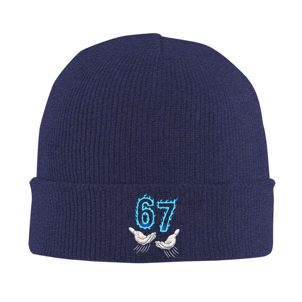 Män Kvinnor Sex Sju 6 7 Meme Hand 67 Mössor Cool Stickad Mössa Höst Vinter Kpop Kepsar Mönster Varma Mössor