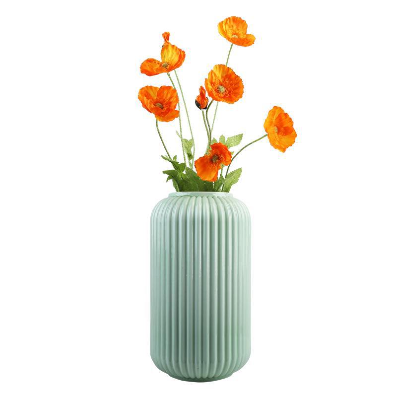 Japanese Celadon Modern Lantern Vase: Large Fine Ceramic Flower Arrangement