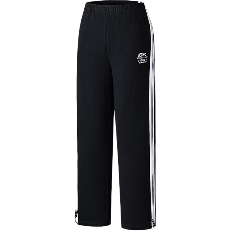 Anta Striped Letter Breathable Mid-Rise Versatile Knitted Sports Pants Women Bottoms 162538302-1