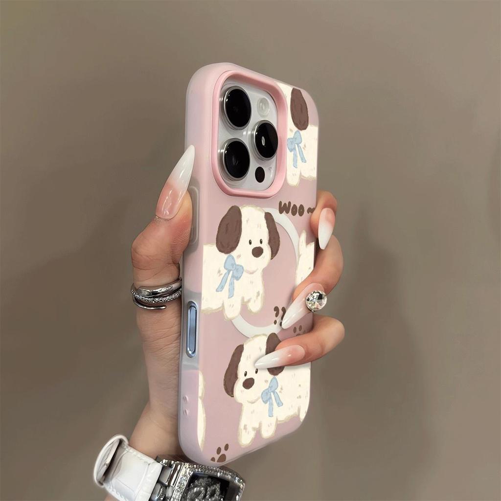 Magnetic Jelly Two-in-one Mobile Phone Case for Iphone17 Cartoon Cute Mobile Phone Case Magnetic Mobile Phone Protective Cover