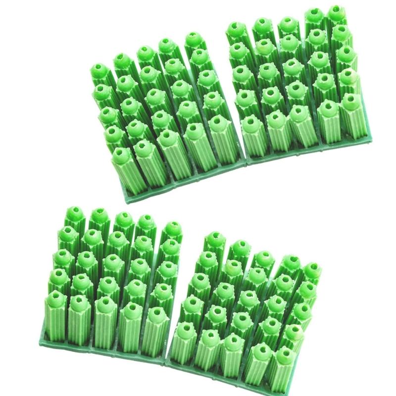  100pcs Green Nylon Expansion Plugs For High Load Bearing Wall Mount DIY Projects