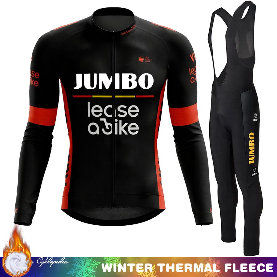 Herrcykelkläder Vinter Termisk Fleece Cykelbyxor JUMBO Man Set Tröja Kläder Cykeldräkt Herroutfit 2026 Byxor Cykel