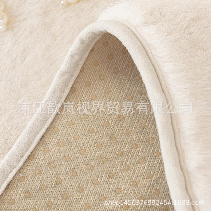 Irregular Special-Shaped Sofa Cushion Winter Plush Thickened Warm Seat Cushion Rabbit Velvet Leather Sofa Cover Cover Cloth Towel