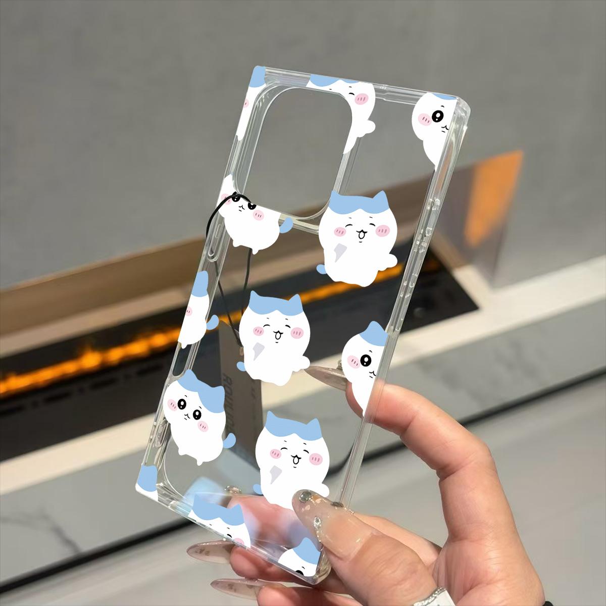 

Clear Square Back Tube Case Protection For iPhone 16 ProMax 12 15 Plus 13 11 14 Pro Max Anti-Oxygen,Full Screen Ikawa Pattern Casing iphone 11 ProMax